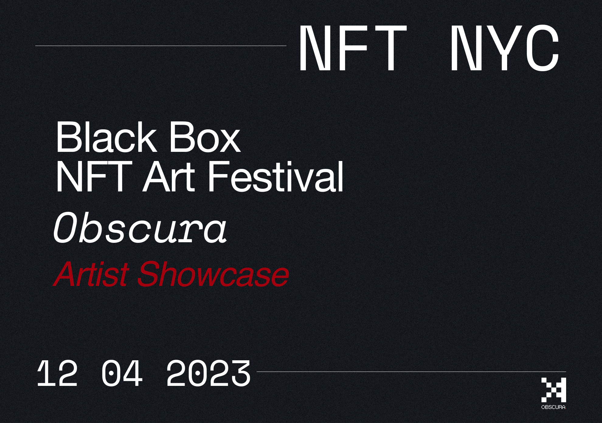 Obscura x Black Box NFT Art Festival NFTNYC -TW2 | Joyn